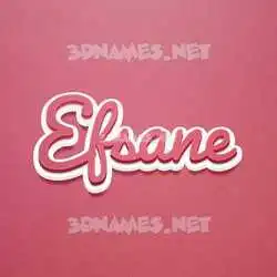 efsane in Red Scribble style - 3D name wallpaper