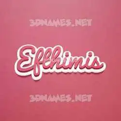 efthimis in Red Scribble style - 3D name wallpaper