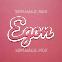 egon in Red Scribble style - 3D name wallpaper