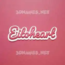 eitoheart in Red Scribble style - 3D name wallpaper