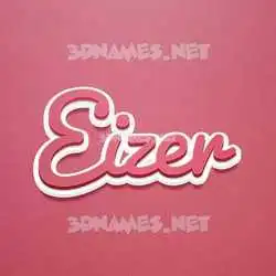 eizer in Red Scribble style - 3D name wallpaper