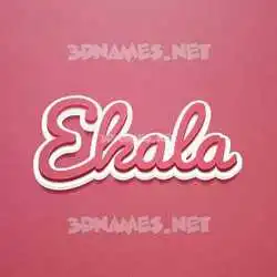 ekala in Red Scribble style - 3D name wallpaper