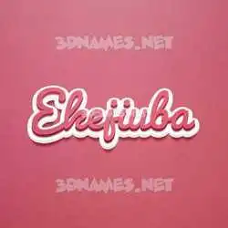 ekejiuba in Red Scribble style - 3D name wallpaper