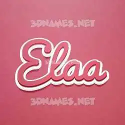 elaa in Red Scribble style - 3D name wallpaper