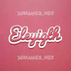 eleyigth in Red Scribble style - 3D name wallpaper