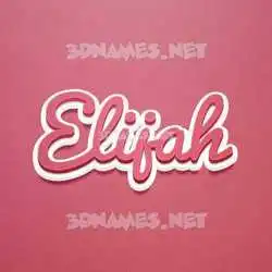 elijah in Red Scribble style - 3D name wallpaper