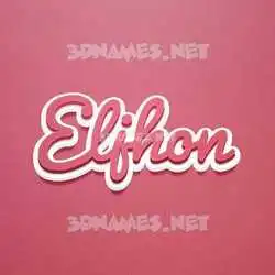 eljhon in Red Scribble style - 3D name wallpaper