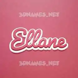 ellane in Red Scribble style - 3D name wallpaper