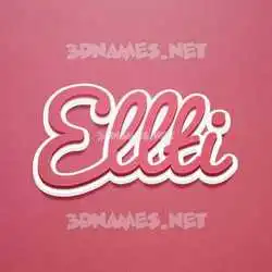 ellti in Red Scribble style - 3D name wallpaper