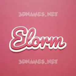 elorm in Red Scribble style - 3D name wallpaper