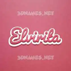 elvirita in Red Scribble style - 3D name wallpaper