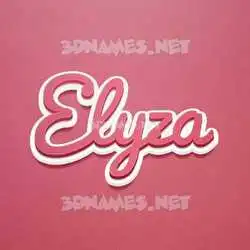 elyza in Red Scribble style - 3D name wallpaper