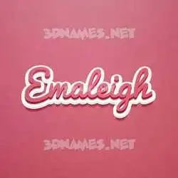 emaleigh in Red Scribble style - 3D name wallpaper