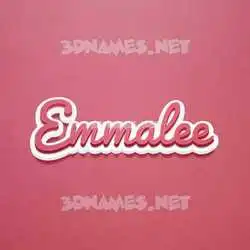 emmalee in Red Scribble style - 3D name wallpaper