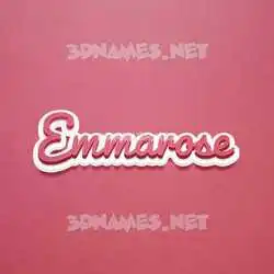 emmarose in Red Scribble style - 3D name wallpaper