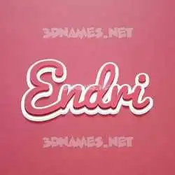 endri in Red Scribble style - 3D name wallpaper