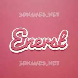 enerst in Red Scribble style - 3D name wallpaper