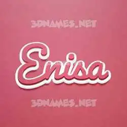 enisa in Red Scribble style - 3D name wallpaper