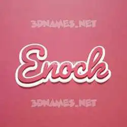 enock in Red Scribble style - 3D name wallpaper