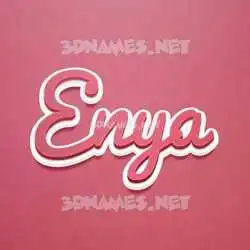 enya in Red Scribble style - 3D name wallpaper