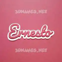 ernesto in Red Scribble style - 3D name wallpaper