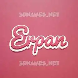 erpan in Red Scribble style - 3D name wallpaper