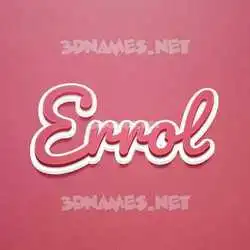 errol in Red Scribble style - 3D name wallpaper
