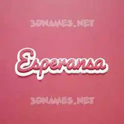 esperansa in Red Scribble style - 3D name wallpaper