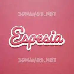 espesia in Red Scribble style - 3D name wallpaper