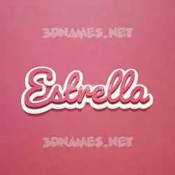 estrella in Red Scribble style - 3D name wallpaper