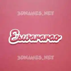 eswararao in Red Scribble style - 3D name wallpaper