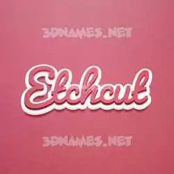 etchcut in Red Scribble style - 3D name wallpaper