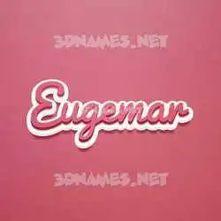 eugemar in Red Scribble style - 3D name wallpaper