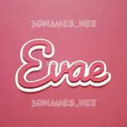 evae in Red Scribble style - 3D name wallpaper