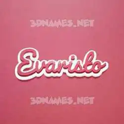 evaristo in Red Scribble style - 3D name wallpaper