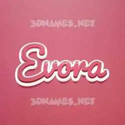 evora in Red Scribble style - 3D name wallpaper