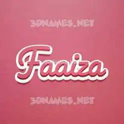 faaiza in Red Scribble style - 3D name wallpaper