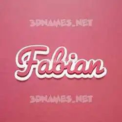 fabian in Red Scribble style - 3D name wallpaper