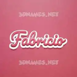 fabricio in Red Scribble style - 3D name wallpaper