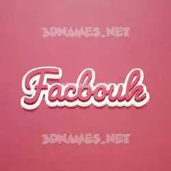 facbouk in Red Scribble style - 3D name wallpaper