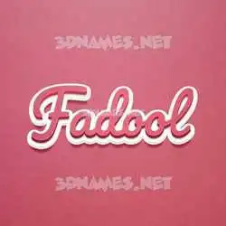 fadool in Red Scribble style - 3D name wallpaper