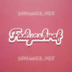 fadyashraf in Red Scribble style - 3D name wallpaper