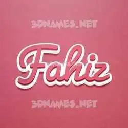 fahiz in Red Scribble style - 3D name wallpaper