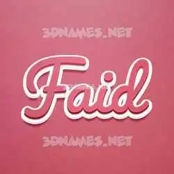 faid in Red Scribble style - 3D name wallpaper