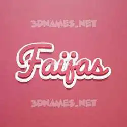 faijas in Red Scribble style - 3D name wallpaper