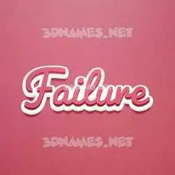 failure in Red Scribble style - 3D name wallpaper