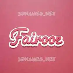 fairooz in Red Scribble style - 3D name wallpaper