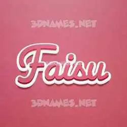 faisu in Red Scribble style - 3D name wallpaper