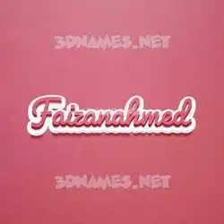 faizanahmed in Red Scribble style - 3D name wallpaper