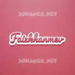 faizkhanmev in Red Scribble style - 3D name wallpaper